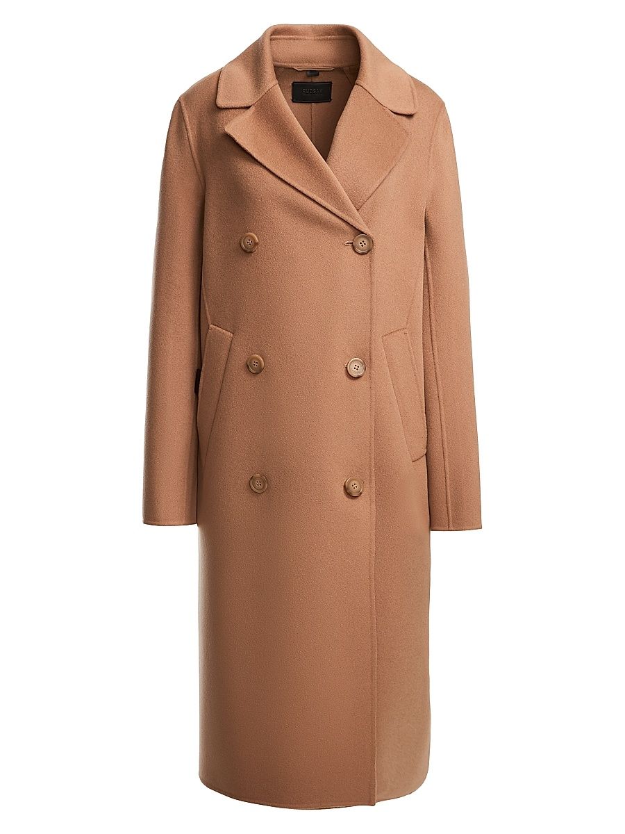 Women's Laylah Double-Faced Wool Coat - Camel - Size Medium