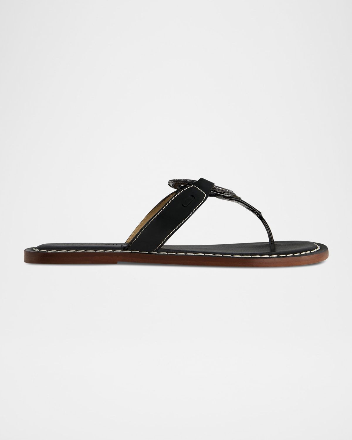 Matrix Patent Leather Flat Thong Sandals