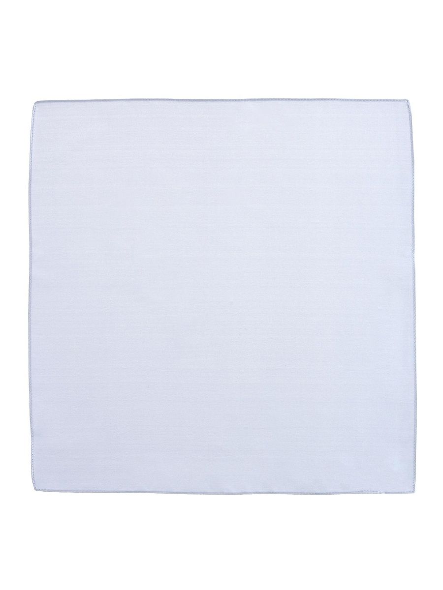 Men's Silk Pocket Square - Silver