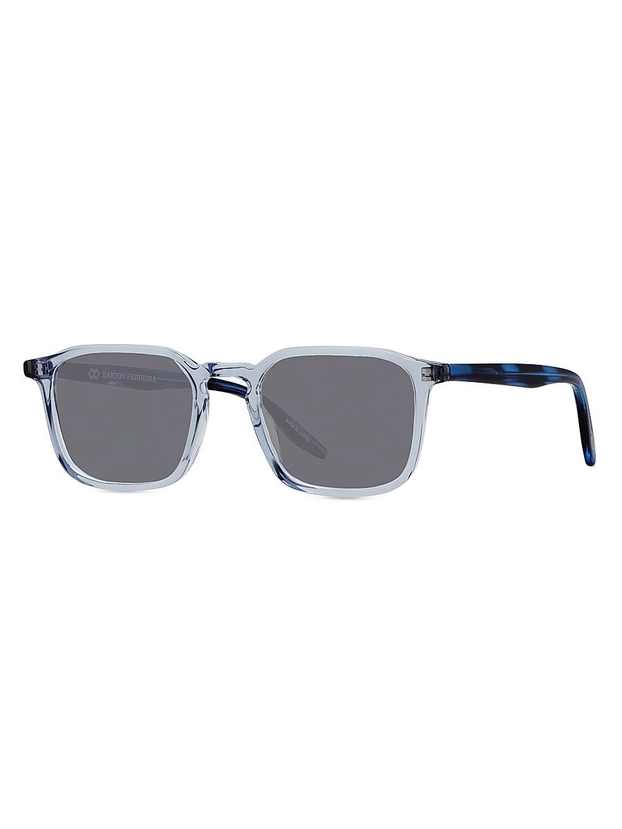 Men's Raymond 49MM Rectangular Sunglasses - Blue Grey