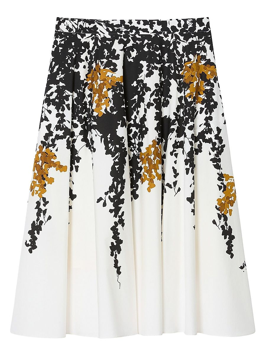 Women's Poplin Print Dress - White - Size 16