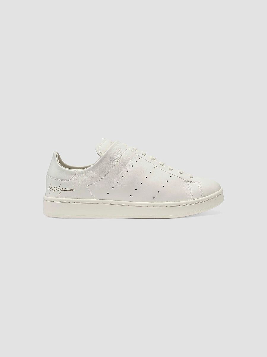 Men's Y-3 Diagonal Stan Smith Low-Top Sneakers - White - Size 10