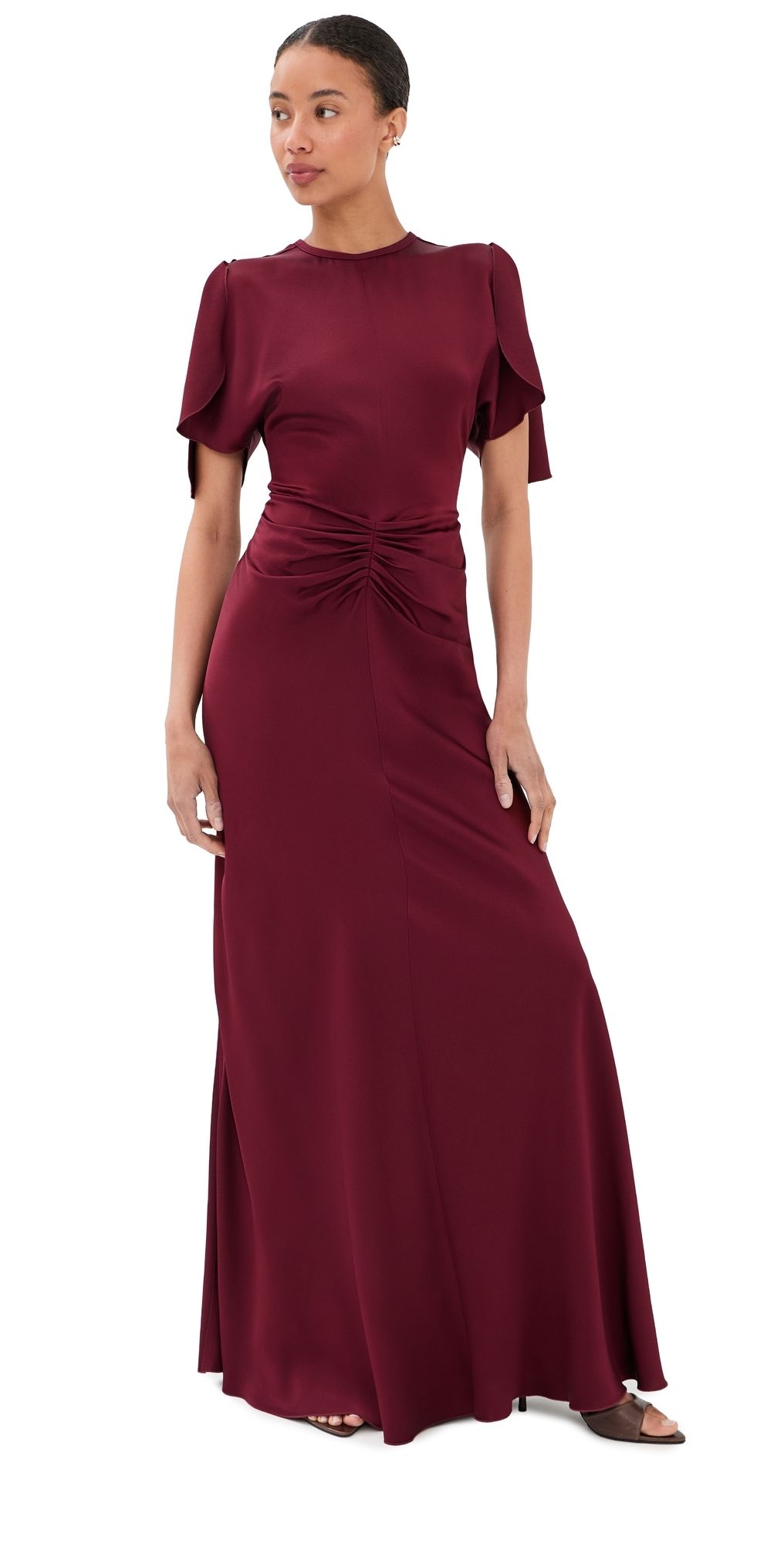 Victoria Beckham Isabella Gown Burgundy 4