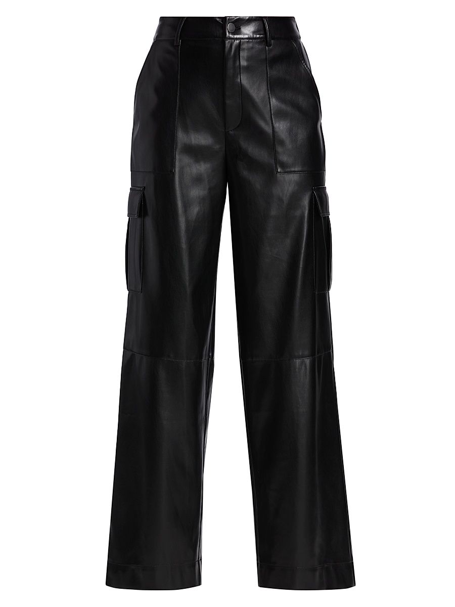 Women's Shelly Faux Leather Pants - Black - Size XL