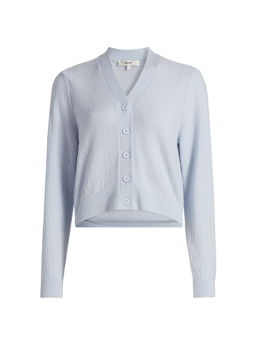 Women's The Lightweight Wool-Blend Cardigan - Sky Blue - Size XL