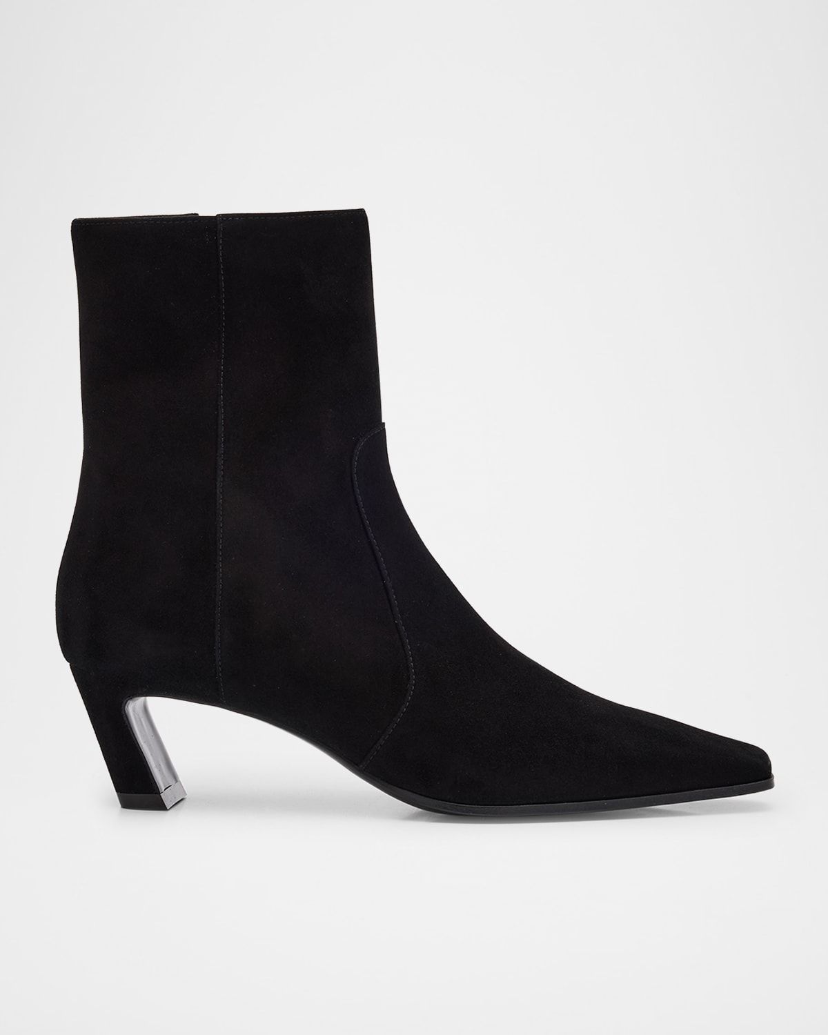 Stassi Suede Zip Booties