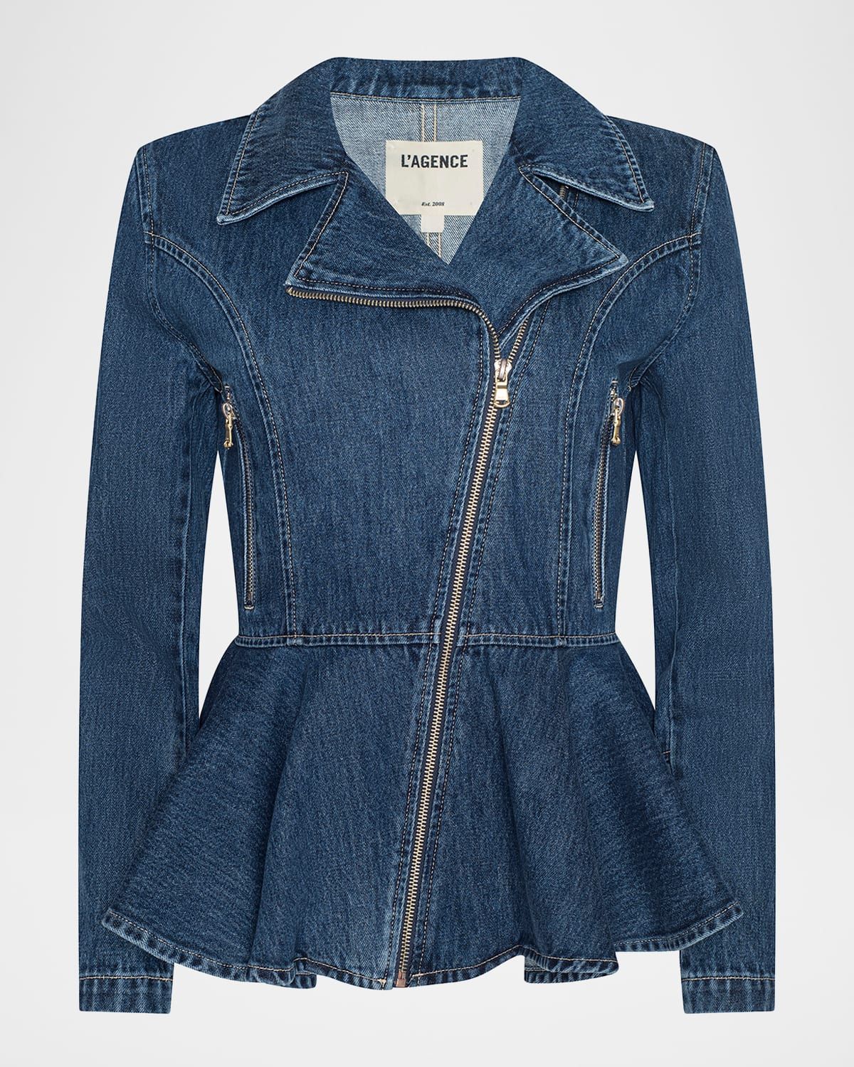 Moxie Denim Peplum Jacket