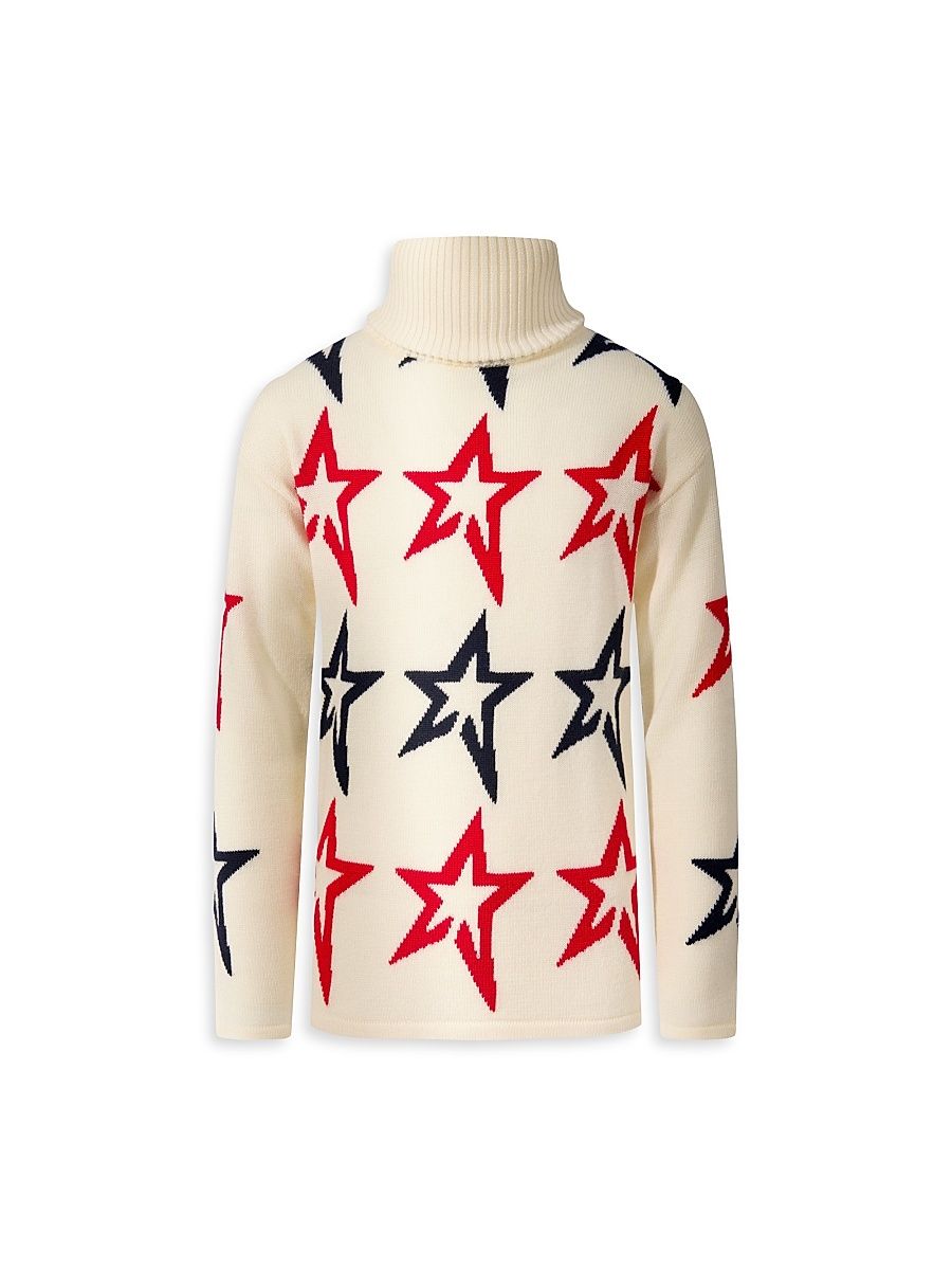 Little Kid's & Kid's Star Dust Turtleneck Sweater - Snow White - Size 6