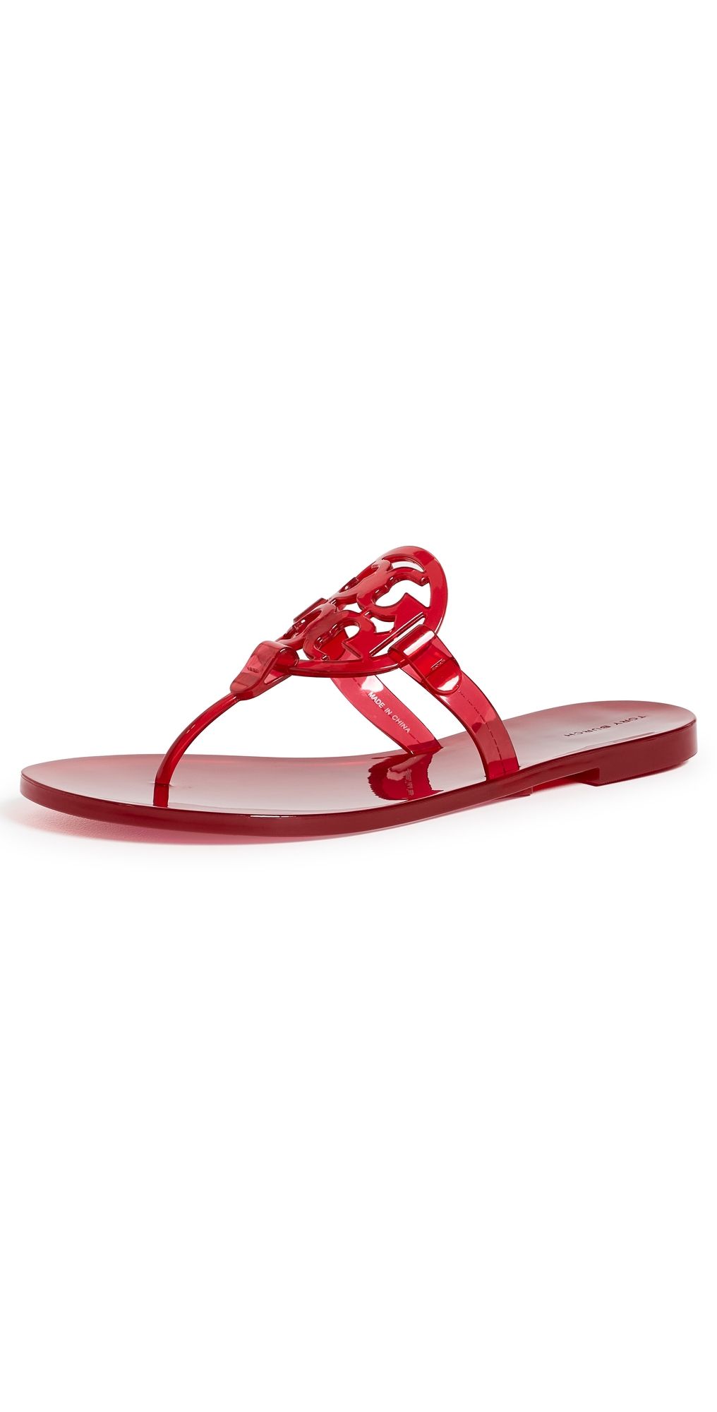 Tory Burch Miller Jelly Sandals Blaze Red 5