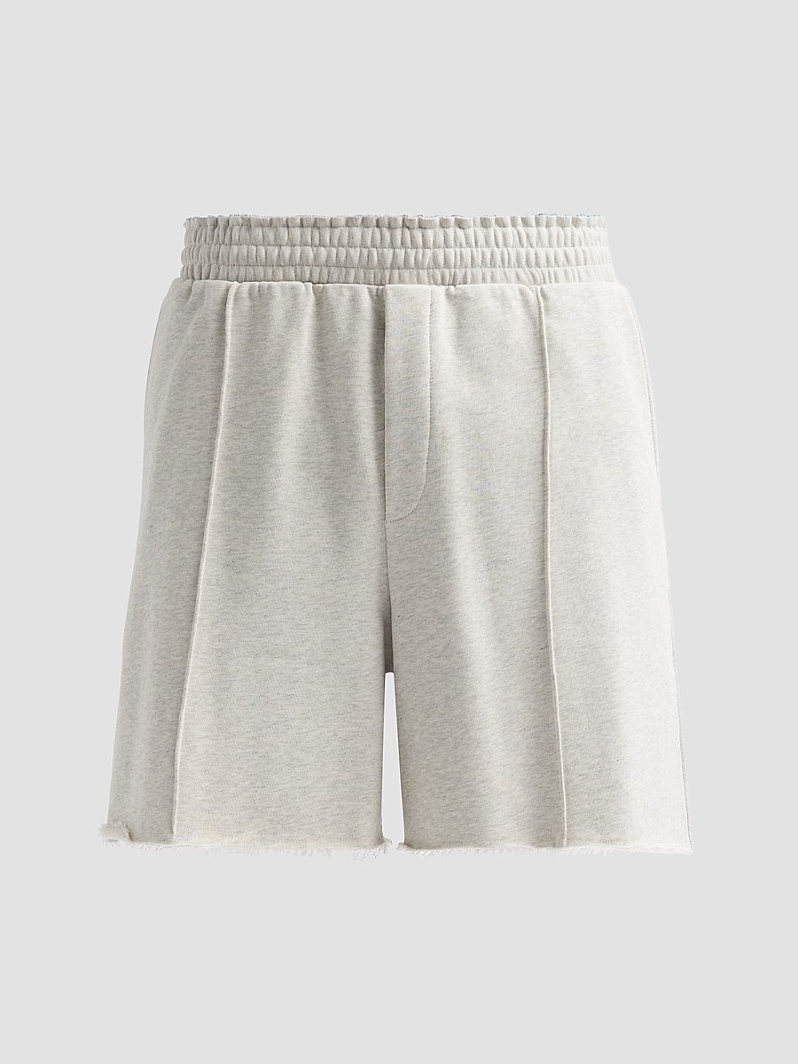 Men's Compact French Cotton Terry Shorts - Light Grey Melange - Size XL