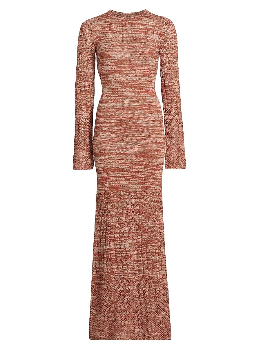 Women's Origen Murga Alpaca-Wool Maxi Dress - Lacre Beige - Size Medium