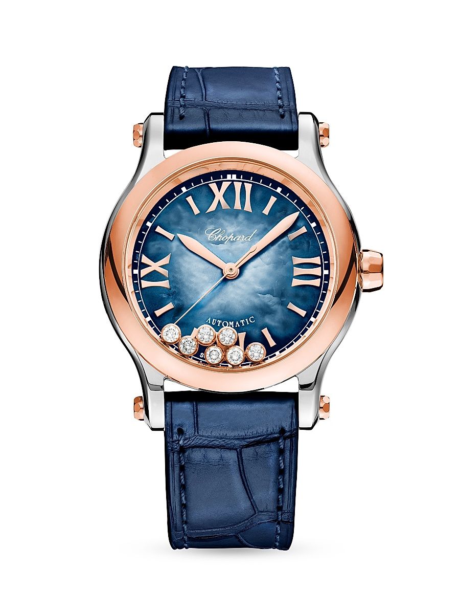 Women's Happy Sport Diamond & Mother-Of-Pearl Watch - Blue