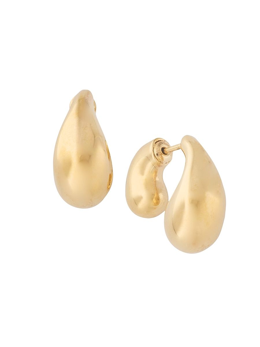 Women's 18K-Gold-Plated Double-Sided Drop Earrings - Gold