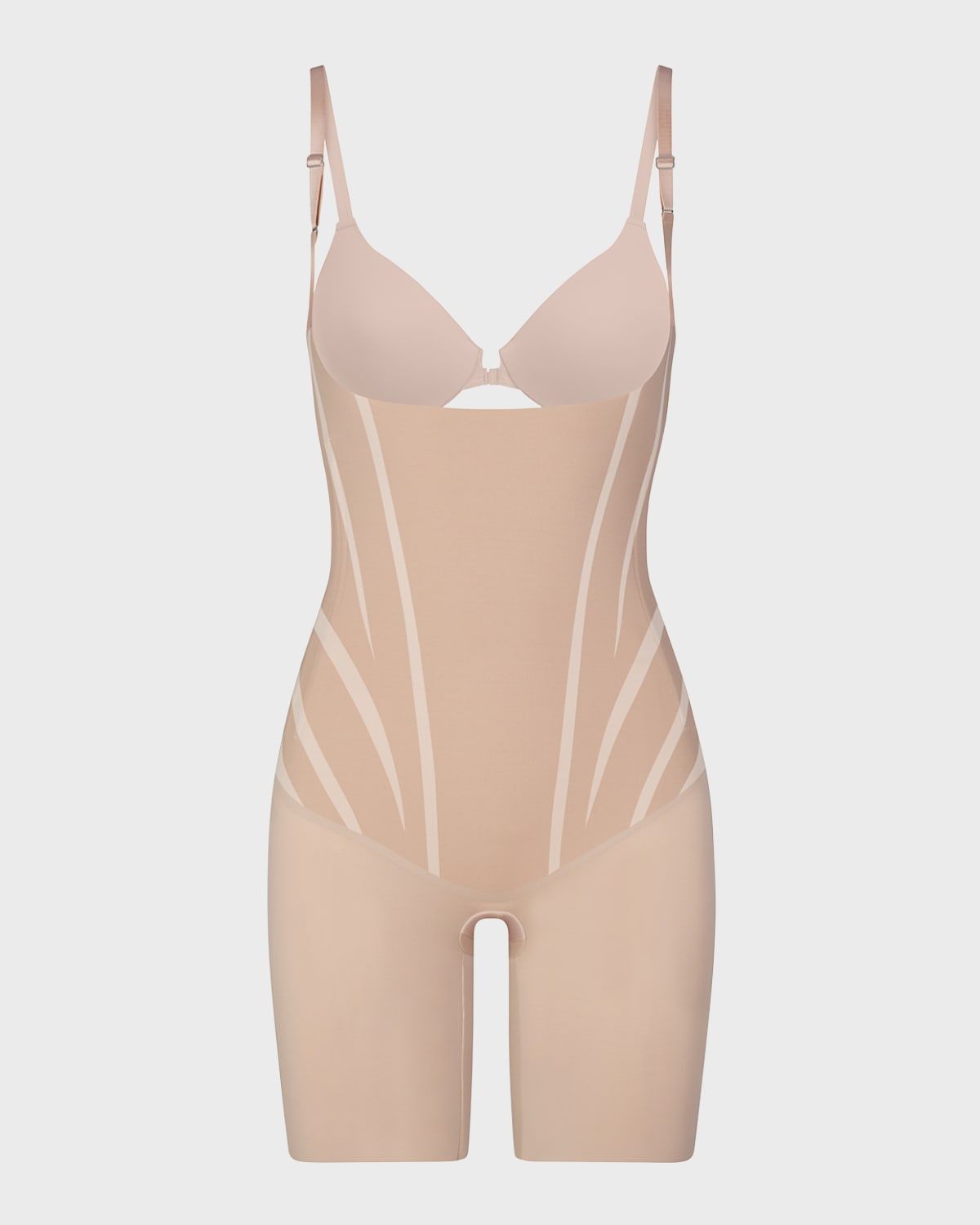 Super Sculpt Open-Bust Mid-Thigh Bodysuit