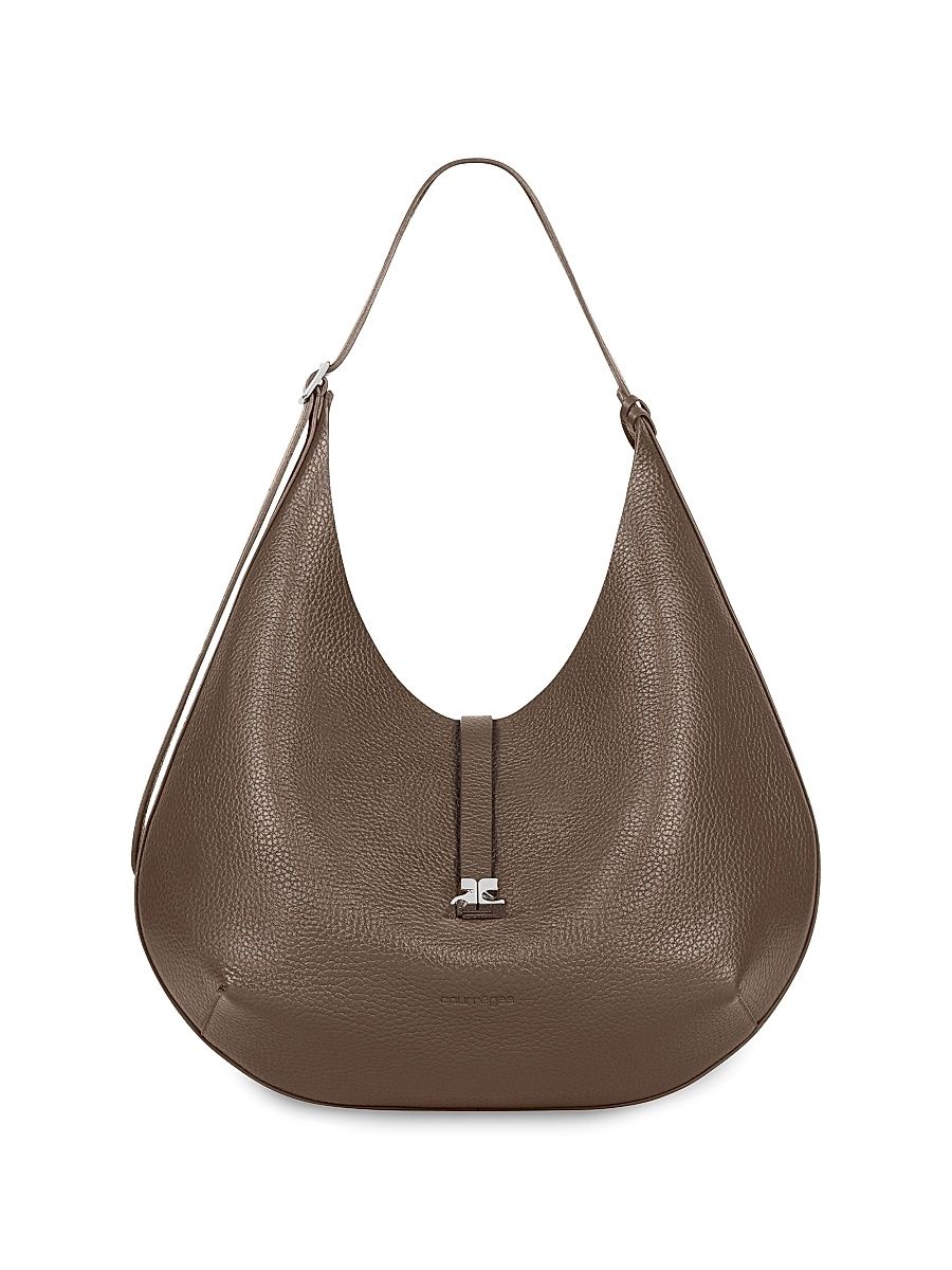 Women's Holy Leather Hobo Bag - Light Mocha