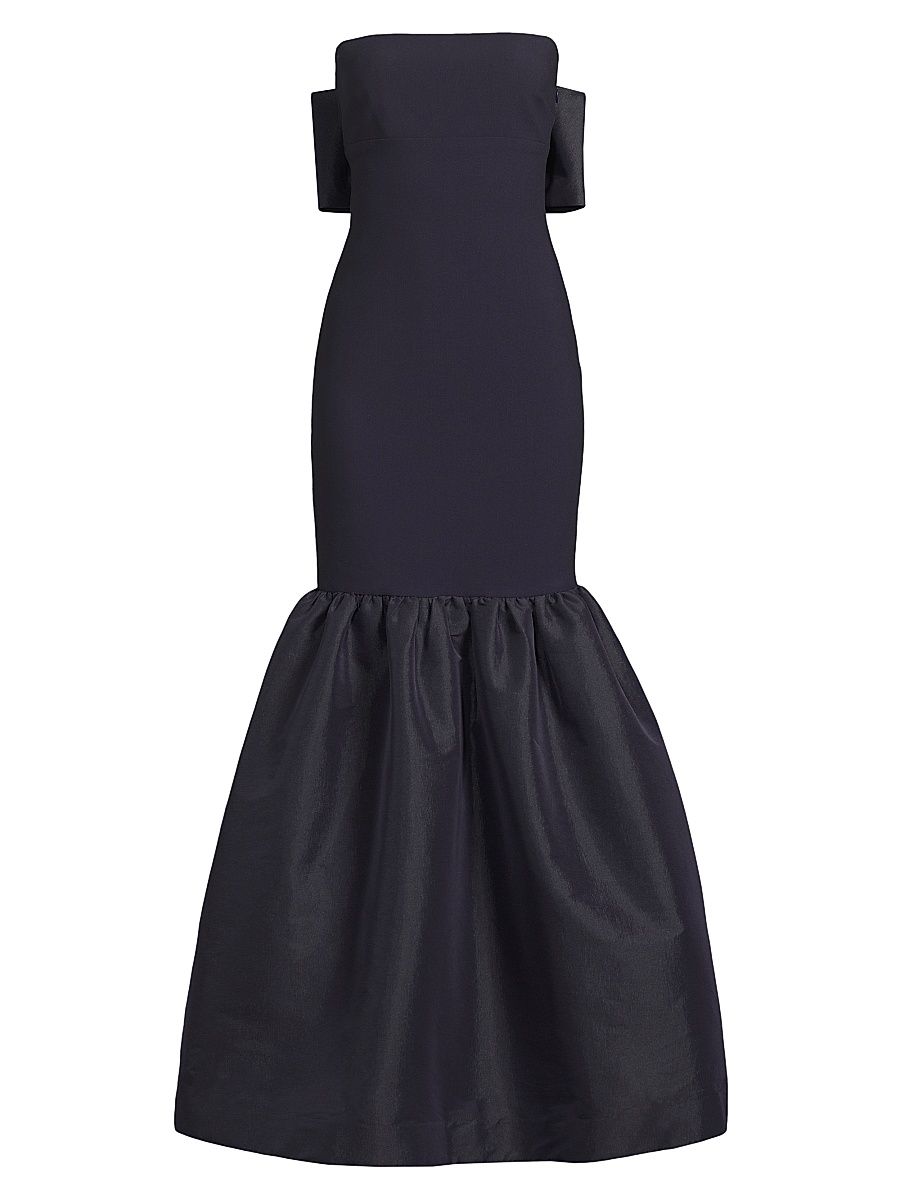 Women's Morgette Bow-Detailed Strapless Mermaid Gown - Navy - Size 14