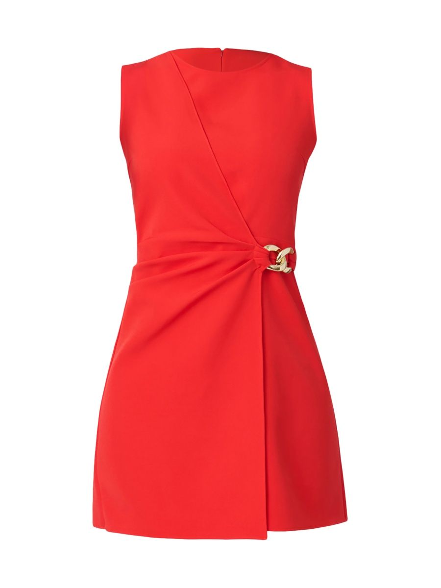 Shoshanna Women's Lily Chain-Link Wrap Minidress - Apple - Size 14