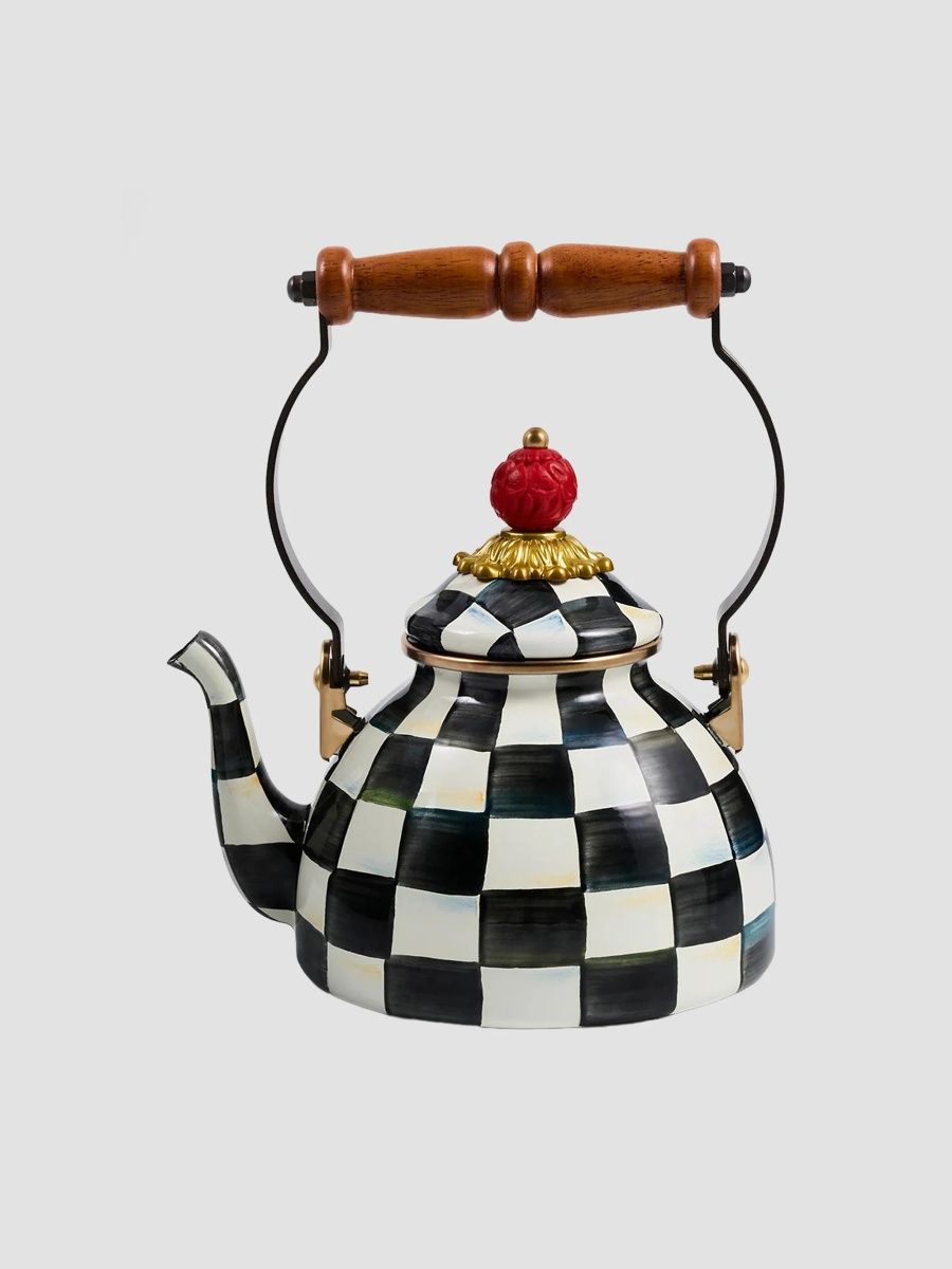 MacKenzie-Childs Courtly Check 1-Quart Tea Kettle