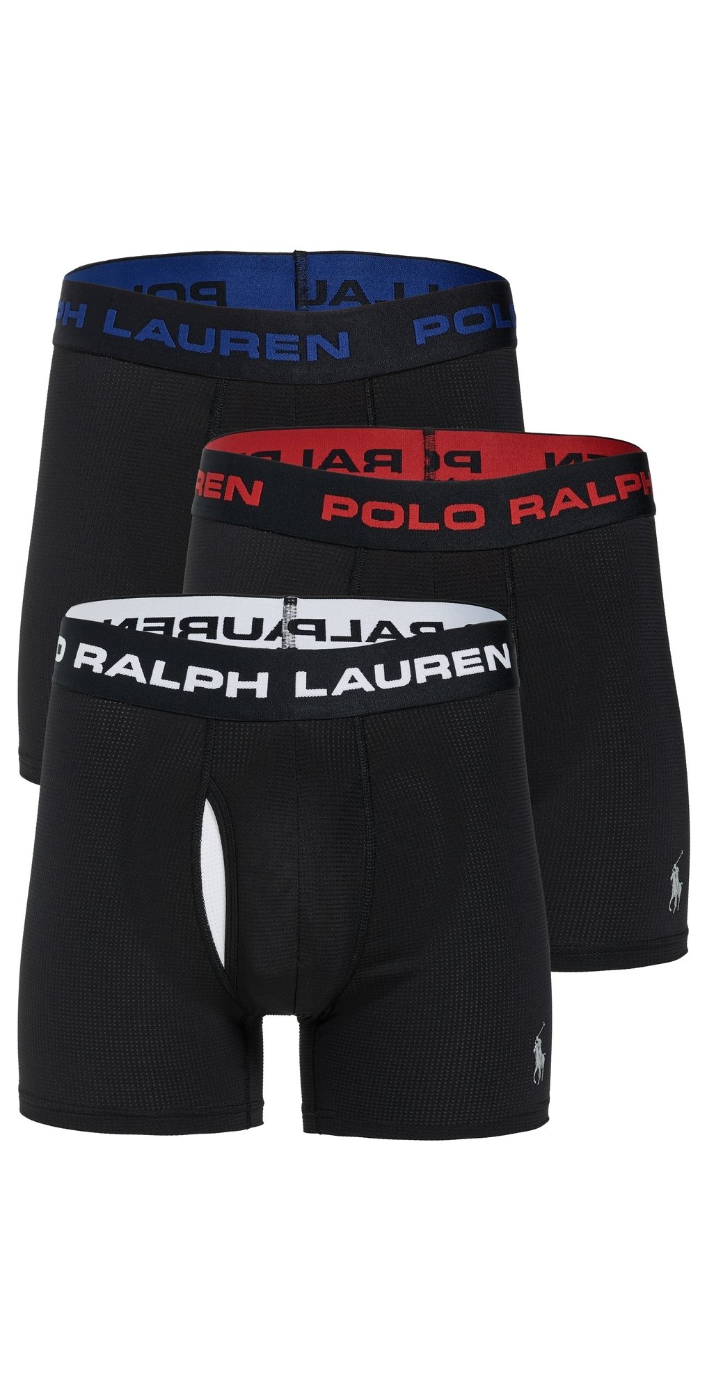Polo Ralph Lauren Underwear Perfect Pouch Mesh Boxer Briefs 3 Pack CruiseNavy/HarborIsland/Royal S