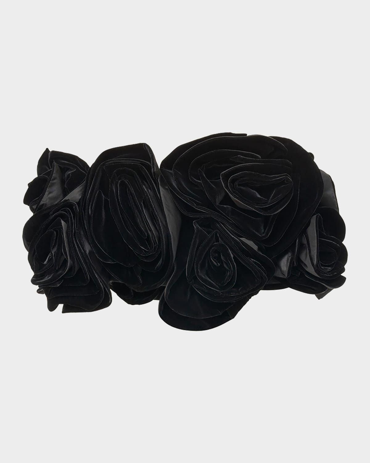 Draped Flower Off-The-Shoulder Crop Top