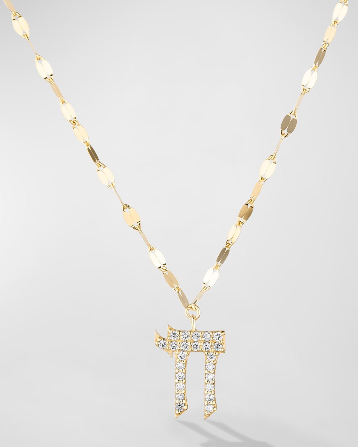 Flawless Chai Pendant Necklace with Jump Ring, 16-18"L