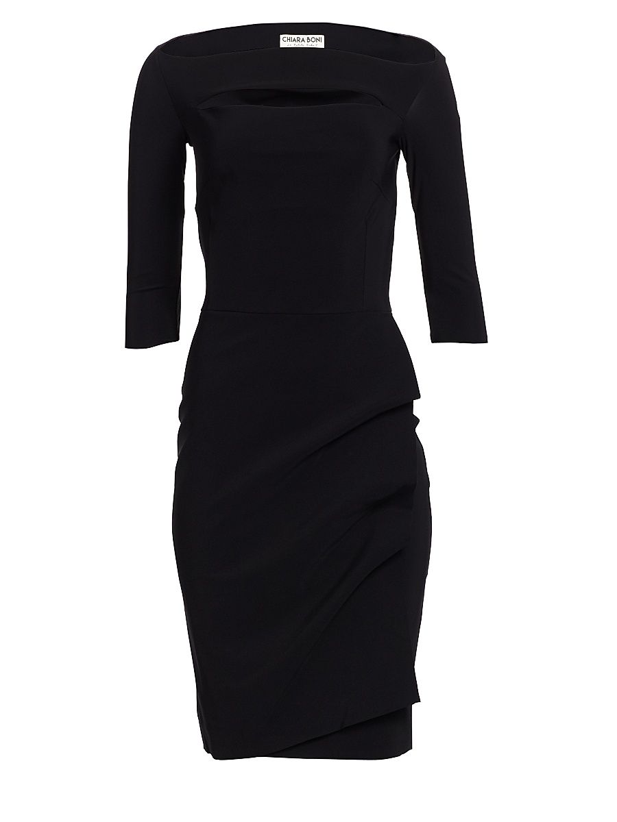 Kate Boatneck Dress - Black - Size 18