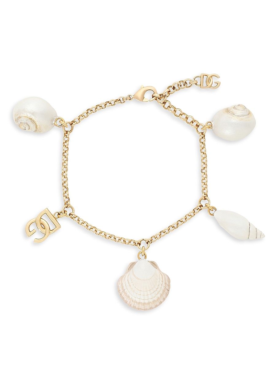 Women's DG Logo Goldtone Shells Charm Bracelet - Yellow Gold