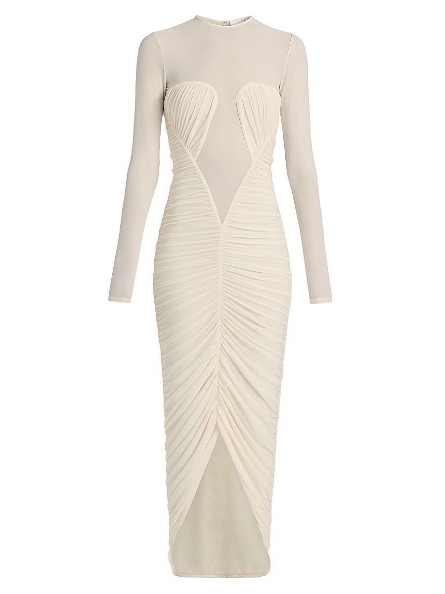 Women's Besora Ruched Jersey Maxi Dress - Off White - Size XL