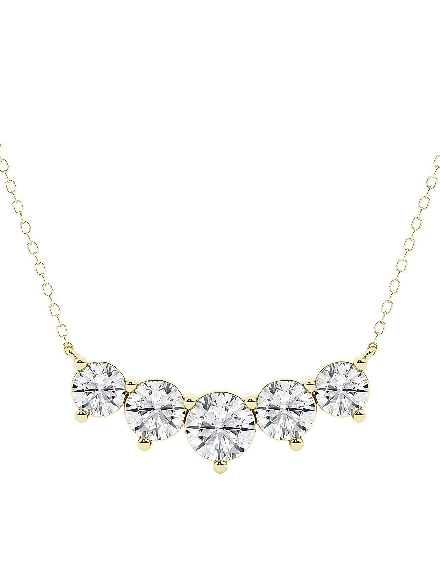 Women's 14K Yellow Gold & 3.11 TCW Lab-Grown Diamond Pendant Necklace - Yellow Gold