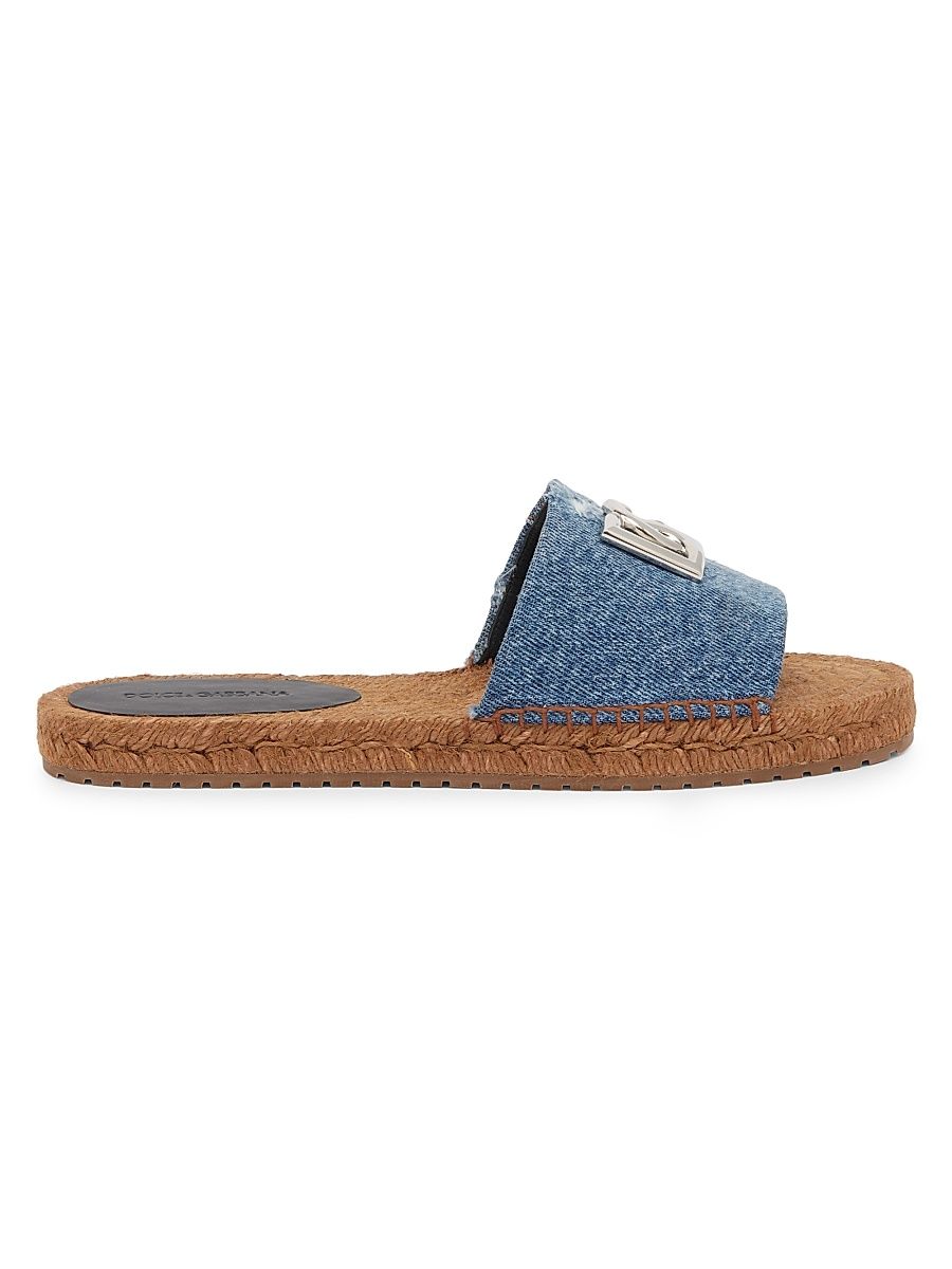Women's Denim DG Espadrille Slides - Denim - Size 11 Sandals