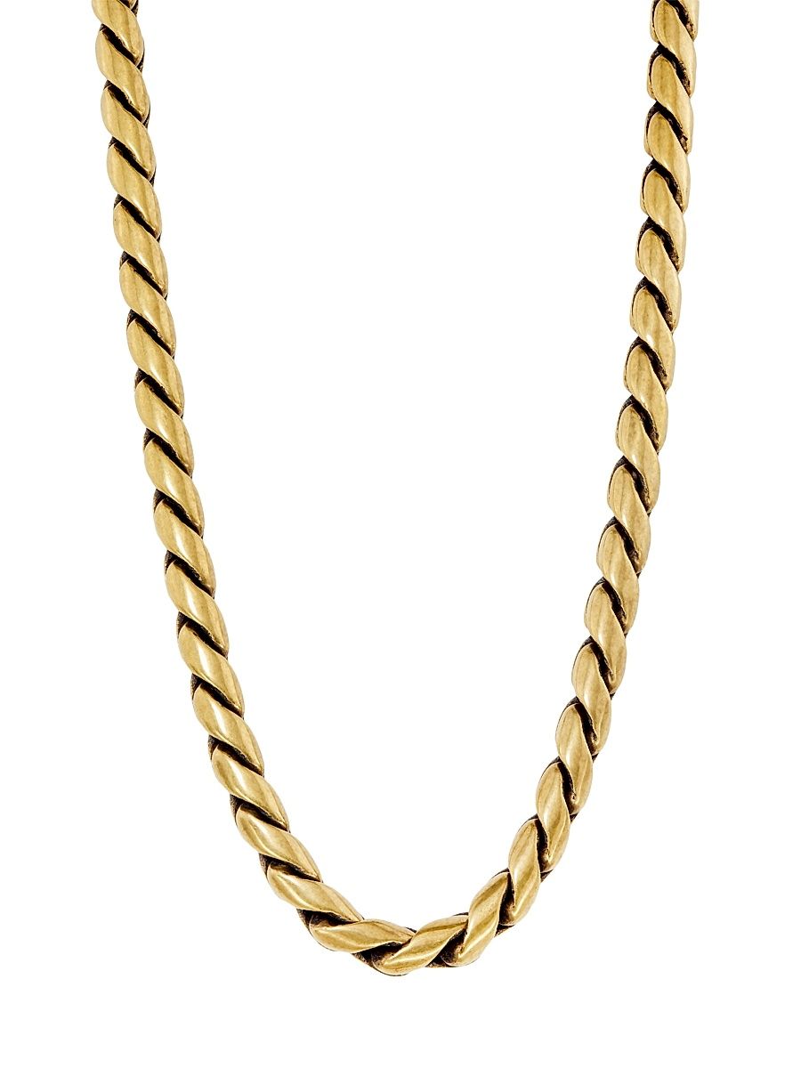 Men's Twisted Chain Necklace - Matte Gold
