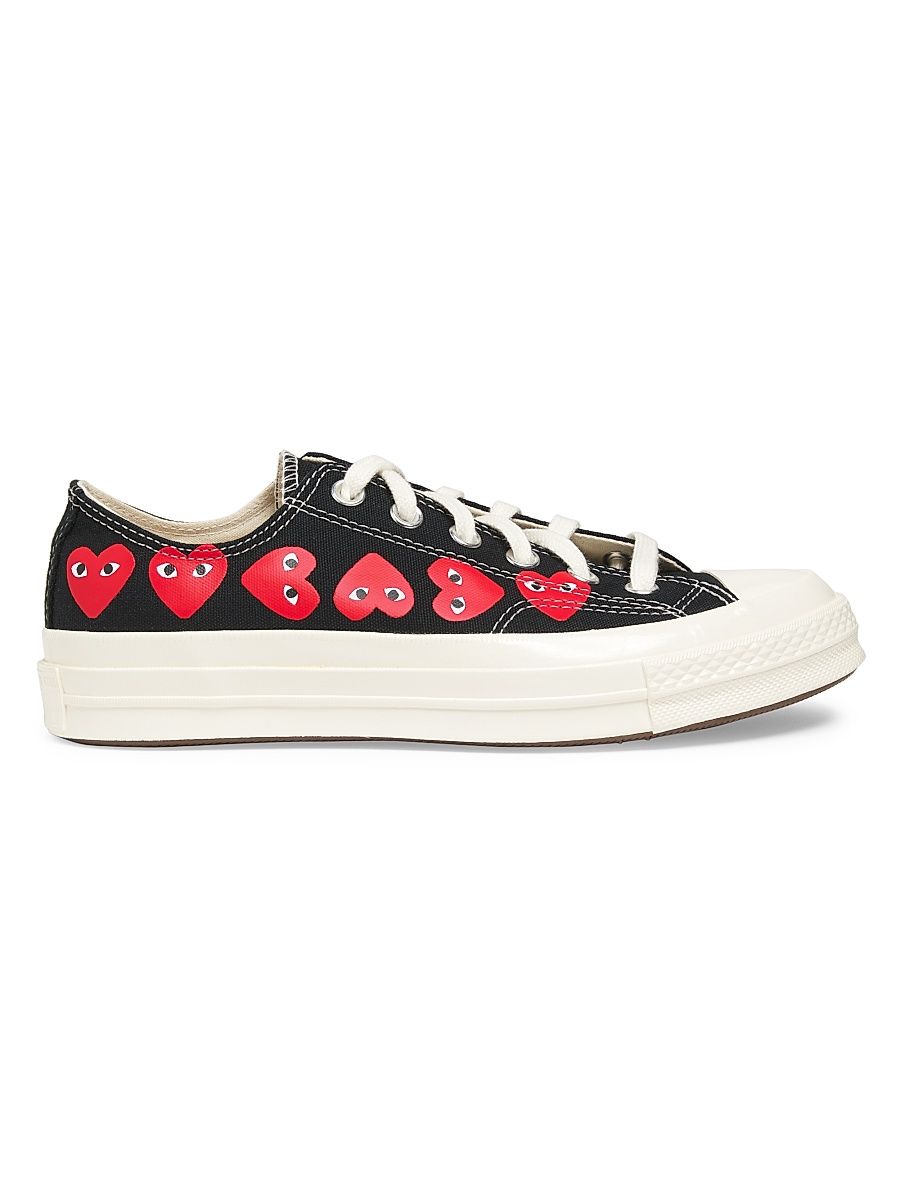 CdG PLAY x Converse Women's Chuck Taylor All Star Heart Low-Top Sneakers - Black - Size 11