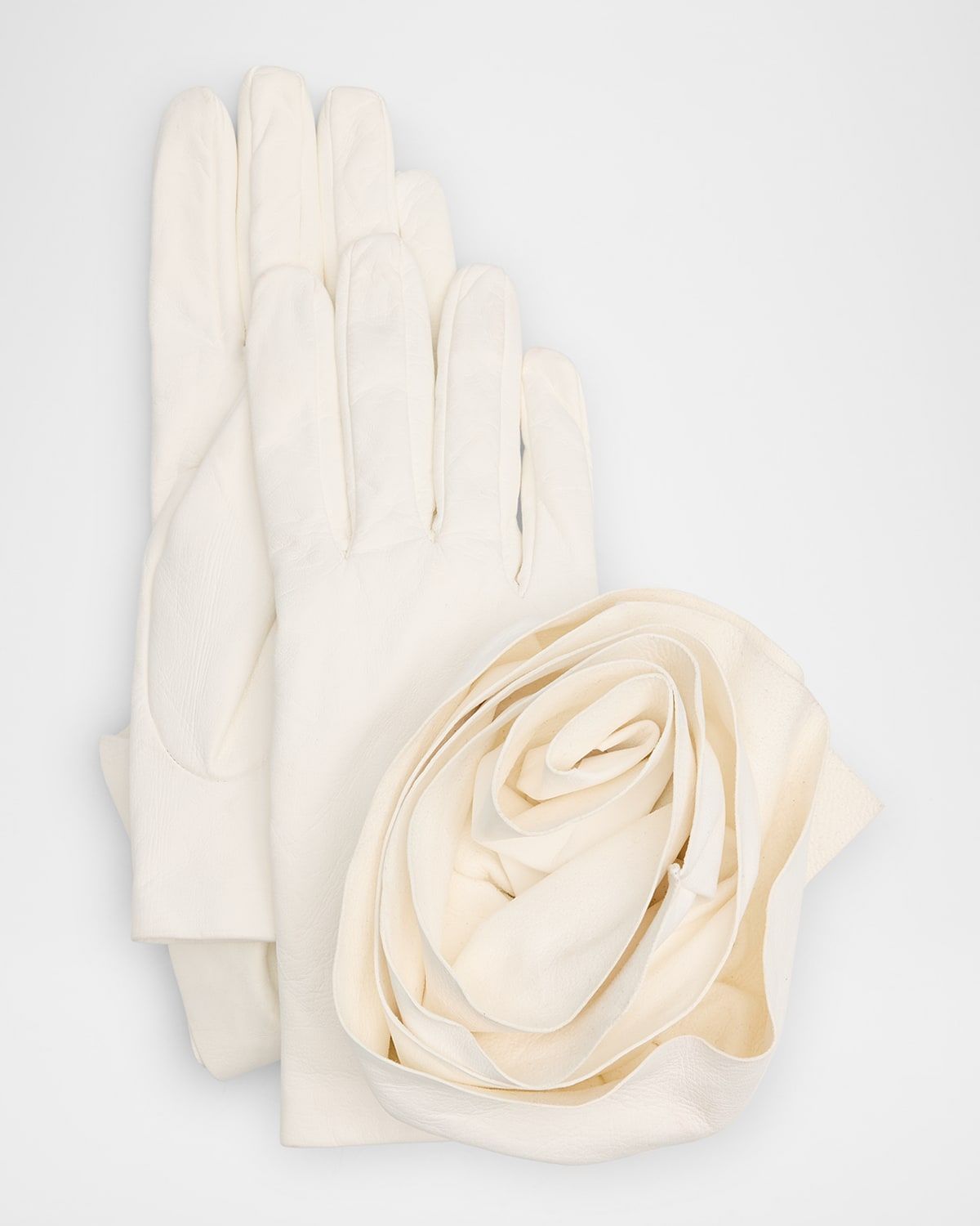Peony Rose Leather Gloves