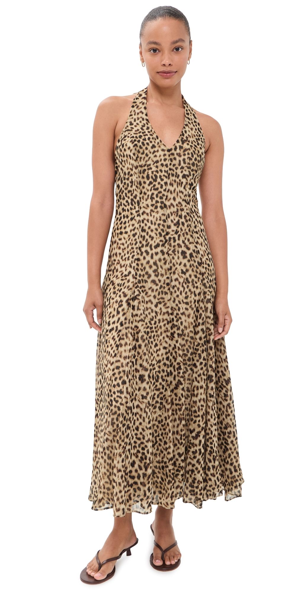 ASTR the Label Myra Maxi Dress Cheetah XS