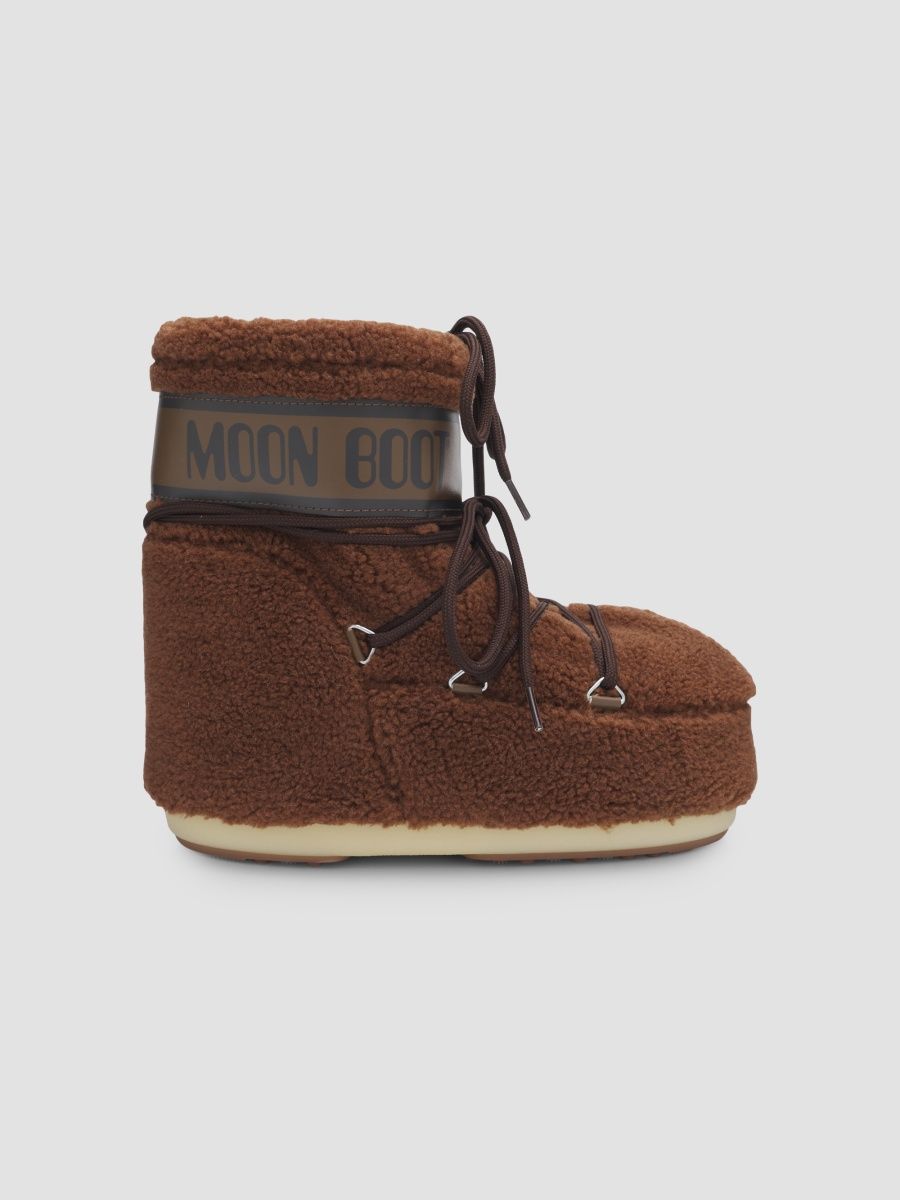 Moon Boot Men's Icon Low Fleece Boots - Brown - Size 2