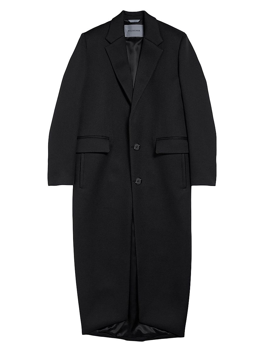 Women's Long Sack Coat - Black - Size 0