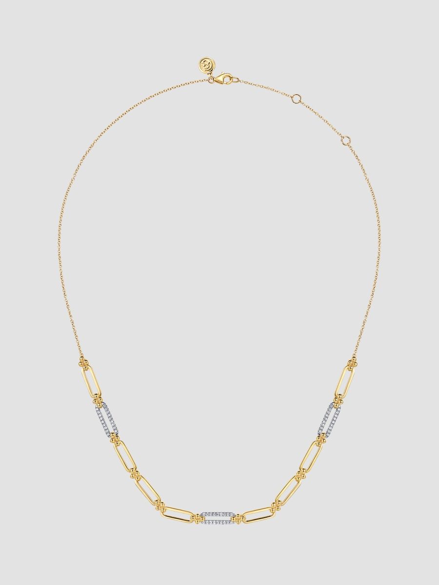 Gabriel & Co Women's Two-Tone 14K Gold & 0.32 TCW Diamond Chain Necklace - Yellow Gold