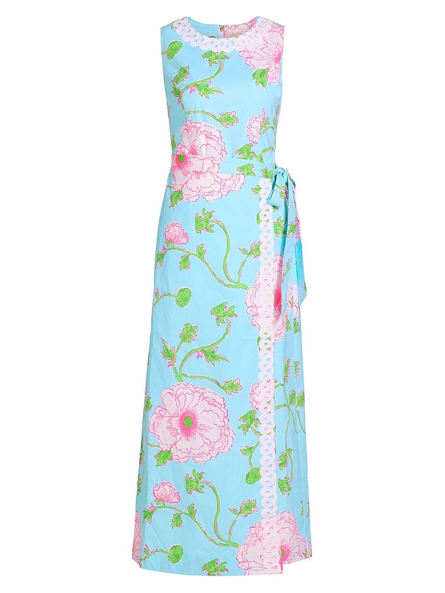 Women's Fresia Stretch Shift Maxi Dress - Fresh Water Blue - Size 16