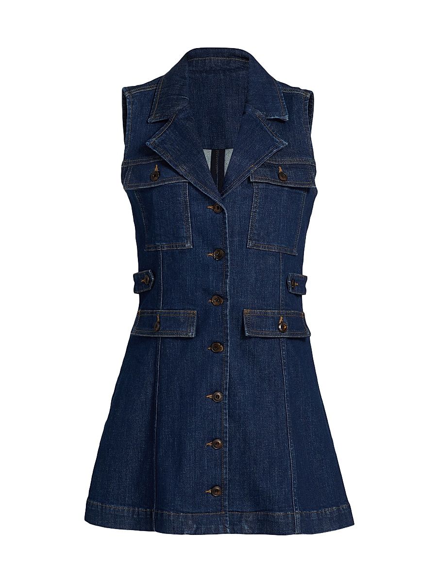 Women's Andria Denim Button-Front Minidress - Iman - Size 12