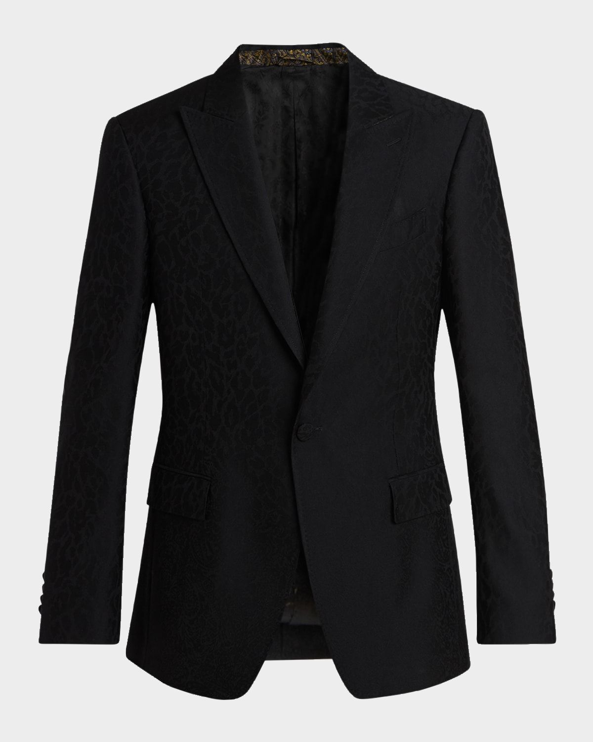 Men & apos;s Leopard-Jacquard Single-Breasted Sport Coat