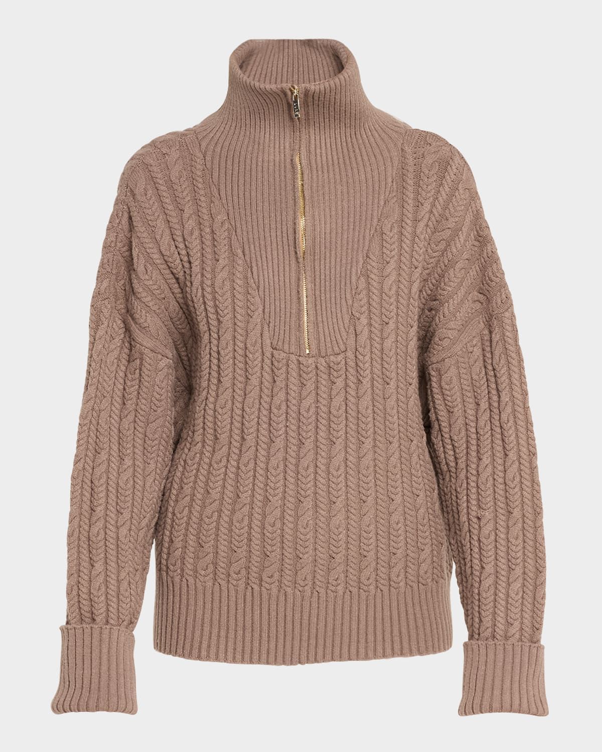 Blake Cable Knit Half-Zip Sweater