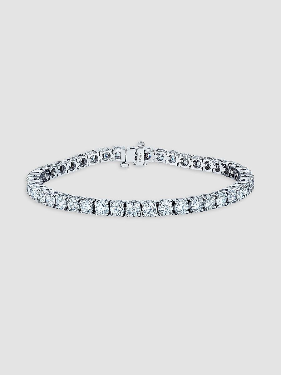 Women's 18K White Gold & 10.56 TCW Diamond Tennis Bracelet - White Gold