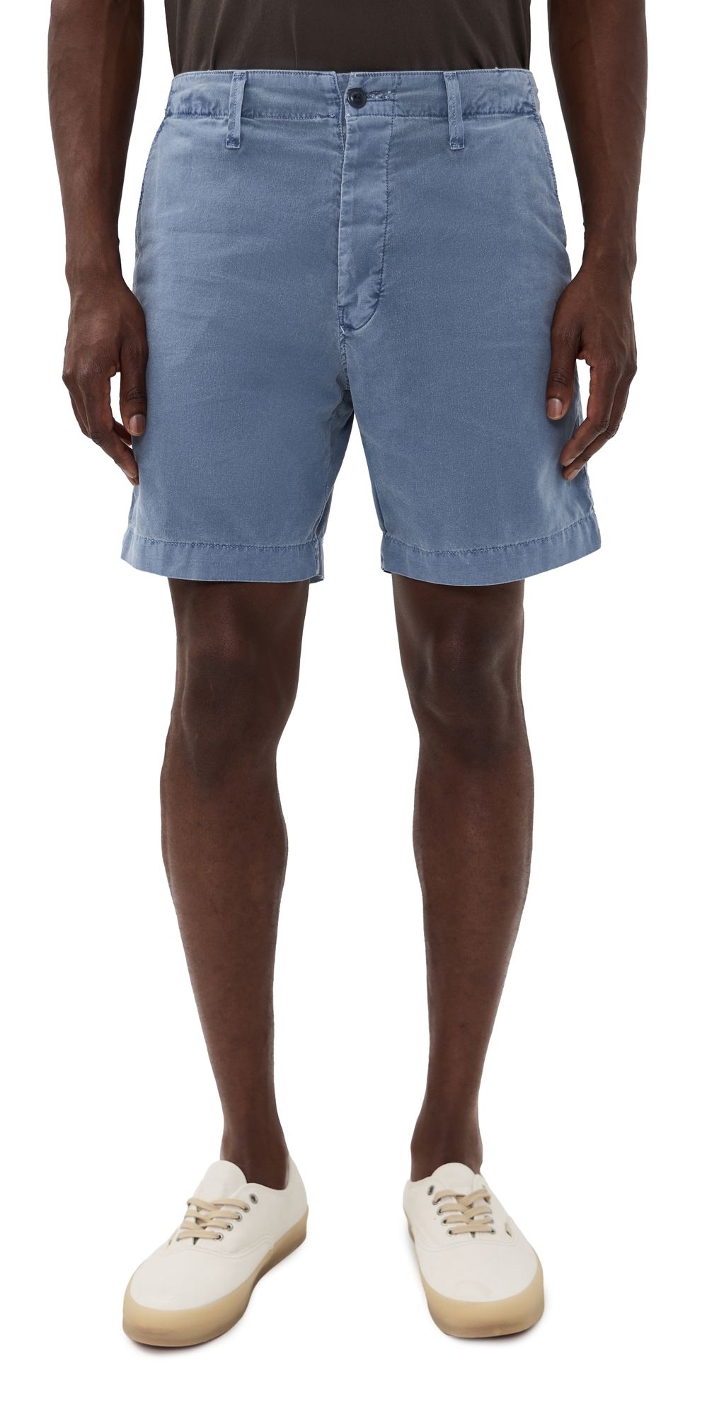 Save Khaki Cotton Relaxed Shorts 7 Union Blue 36