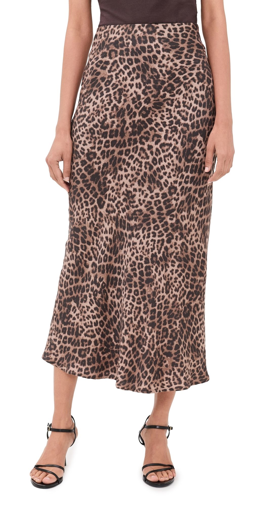 Z Supply Izabel Leopard Skirt Desert Tan XL