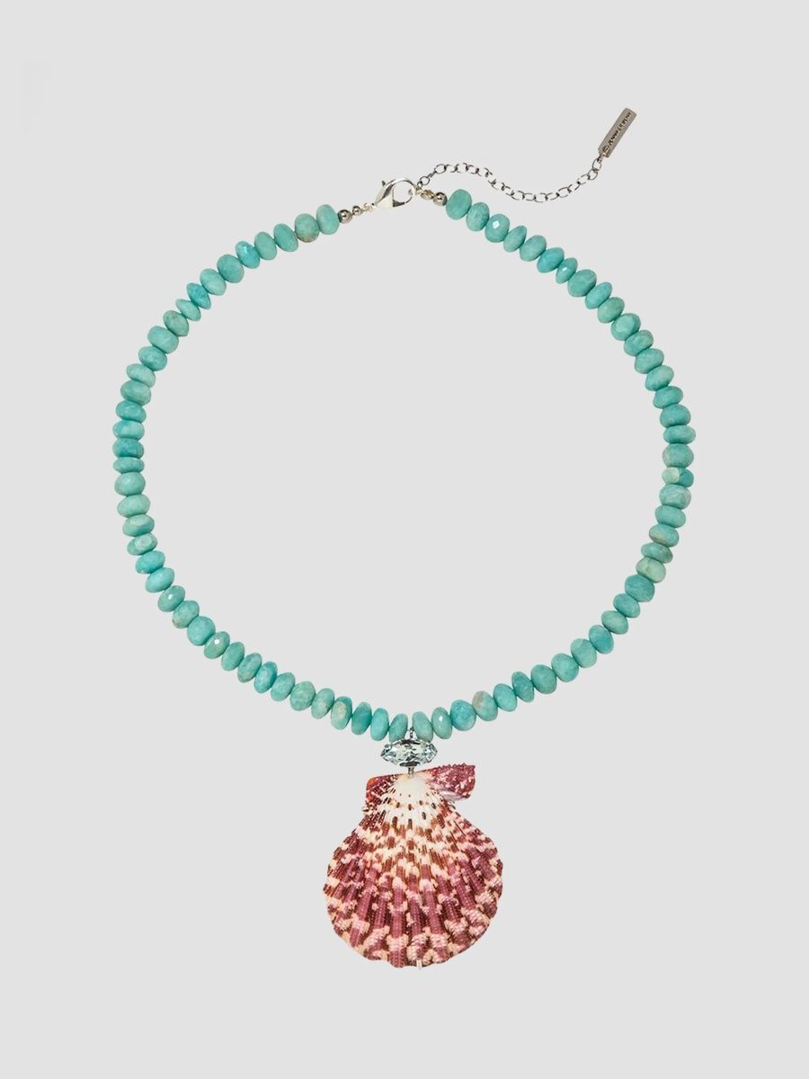 Jennifer Behr Women's Carmen Rhodium-Plated & Mixed-Media Pendant Necklace - Amazonite