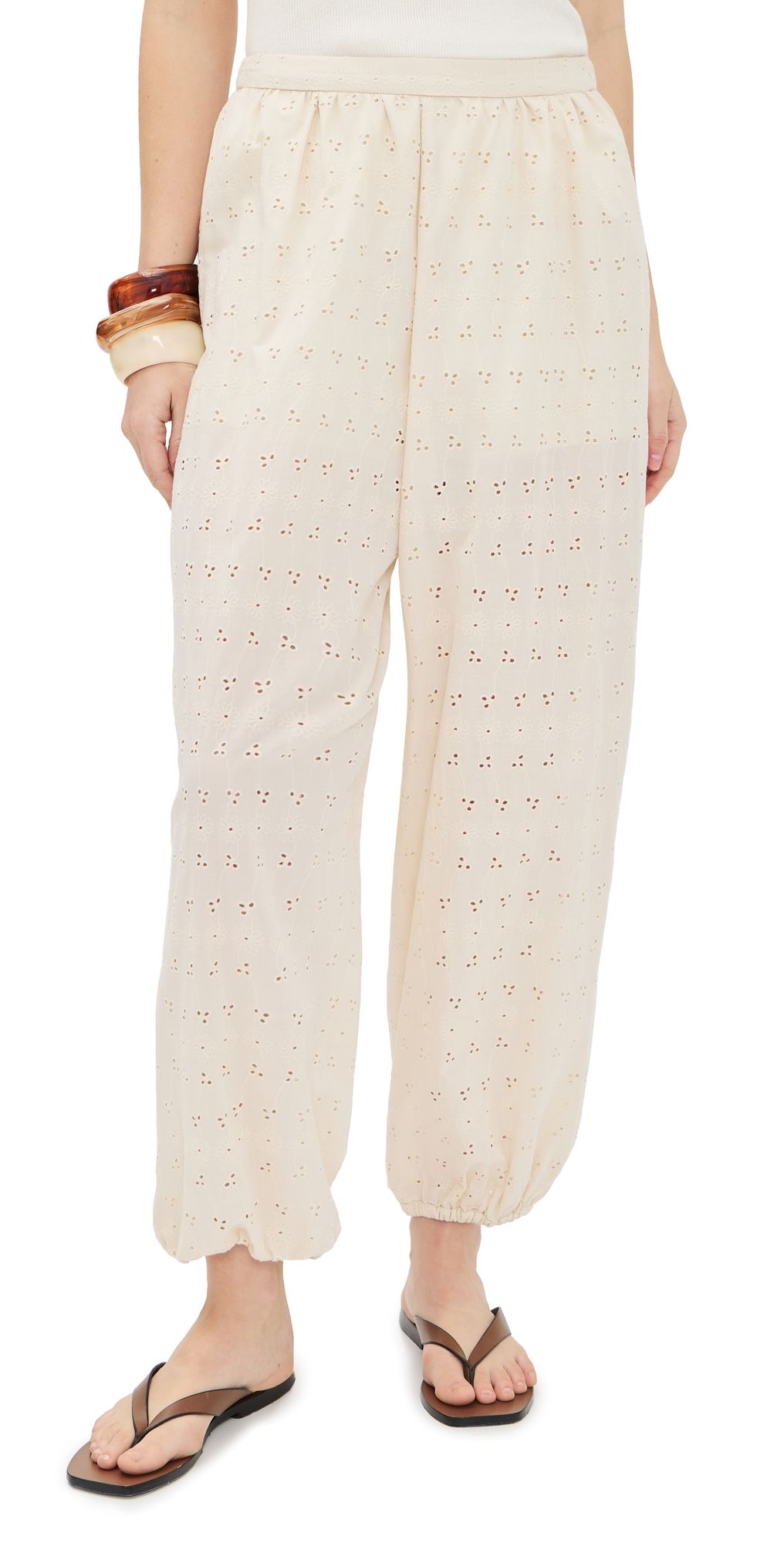 WAYF Jasmine Balloon Pants Beige M