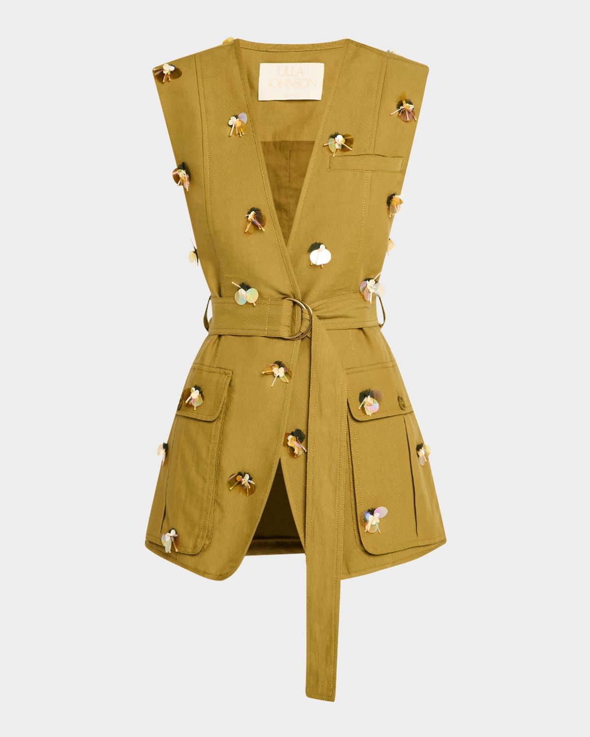 Twyla Embellished Wrap Vest