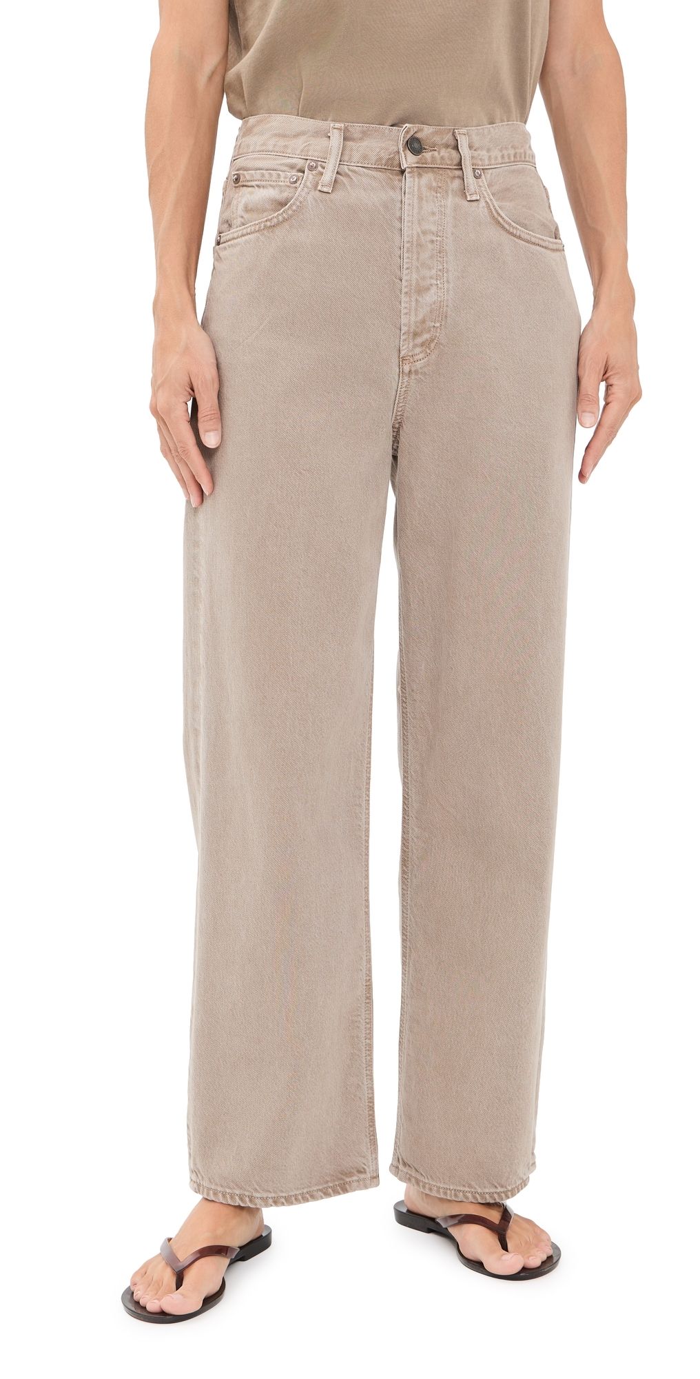 AGOLDE Ren High Rise Wide Leg Jeans Trail 25