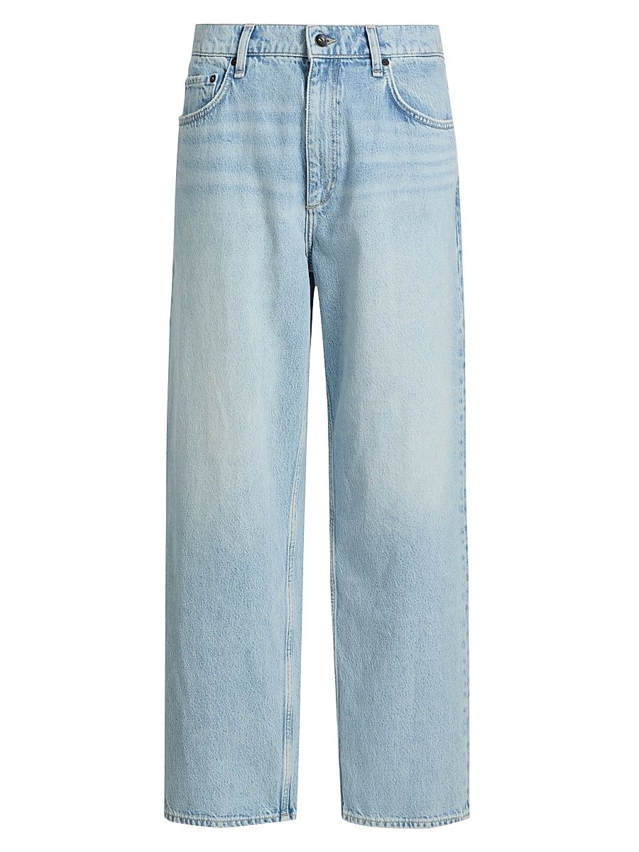 Men's Whiskered Cotton Wide-Leg Jeans - Norman - Size 38