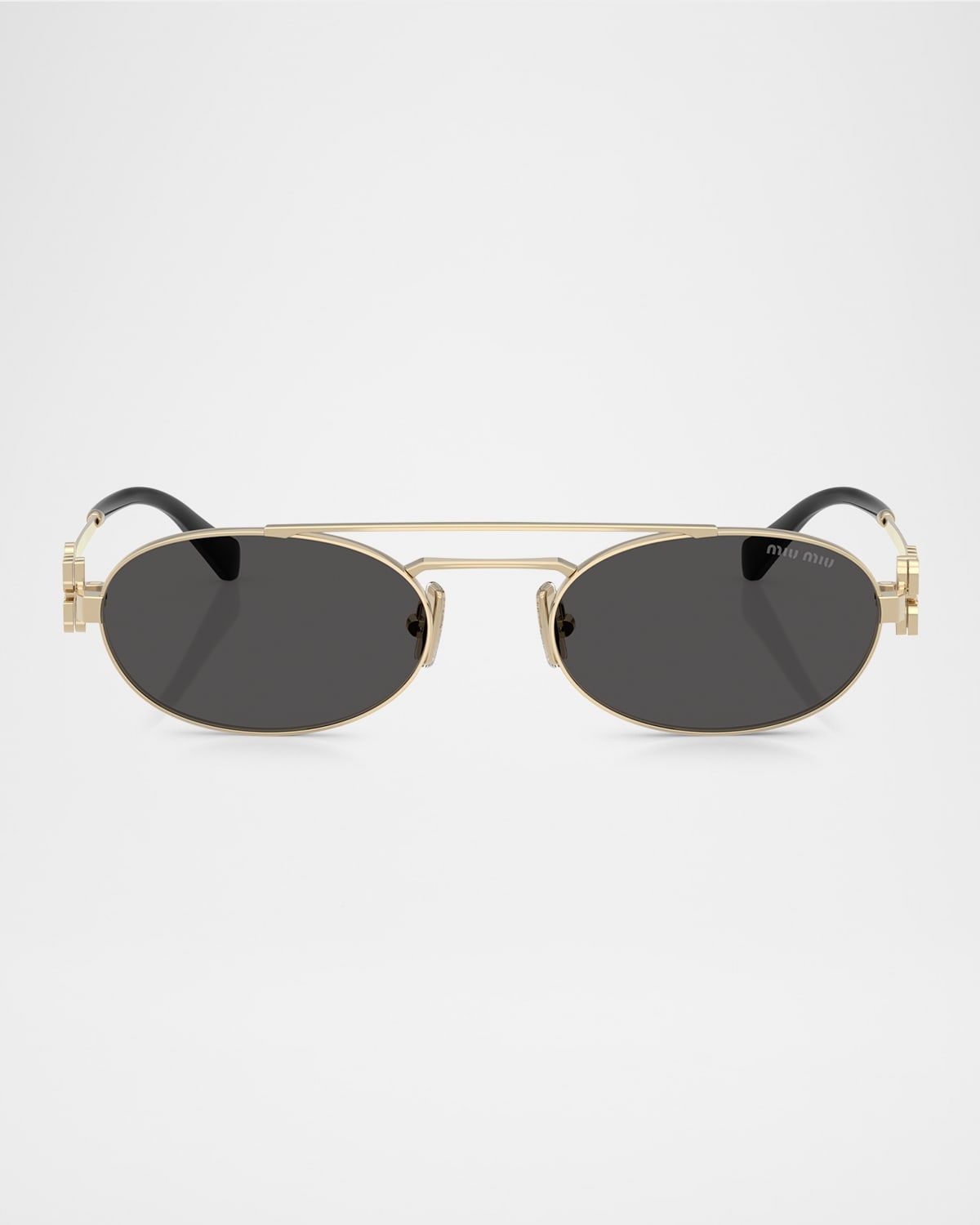 Logo Metal Oval Sunglasses